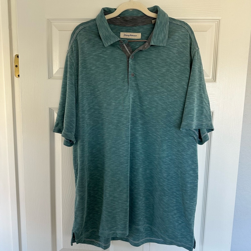 Tommy Bahama Heathered Teal Polo Shirt